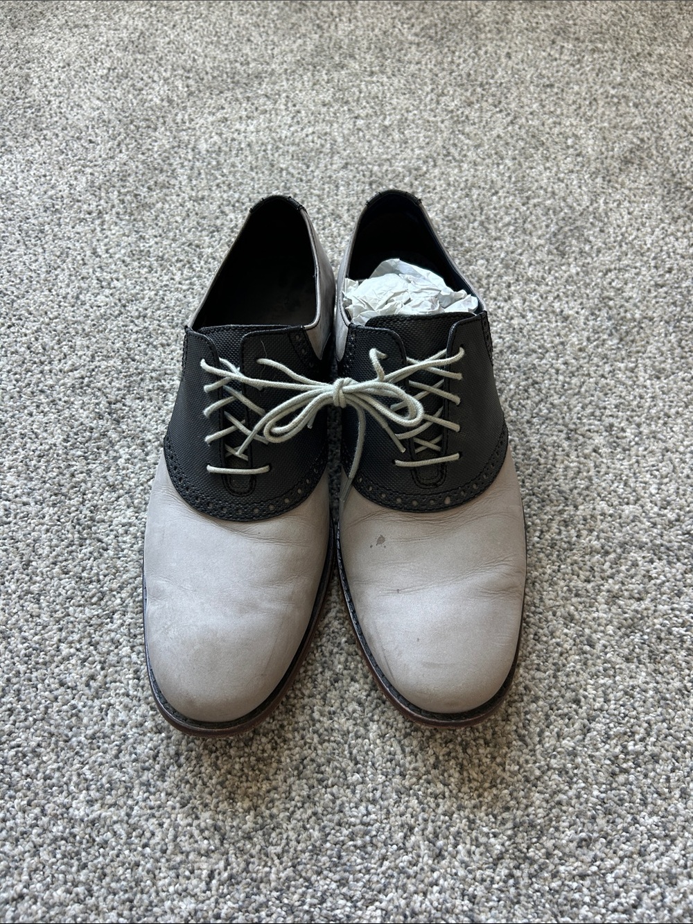 Cole Haan Grey and Navy Oxfords